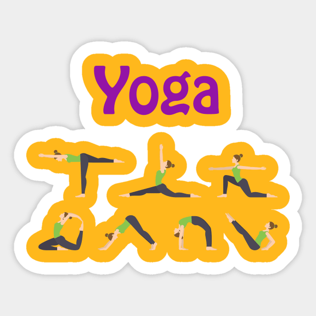 Yoga Pose Sticker by vladocar